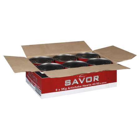 SAVOR IMPORTS Savor Imports 40 To 50 Count Artichoke Hearts 3kg, PK6 345409